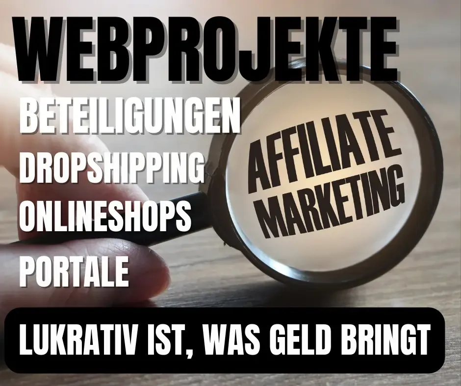 Partner werden. Affiliate Marketing und Drobshipping