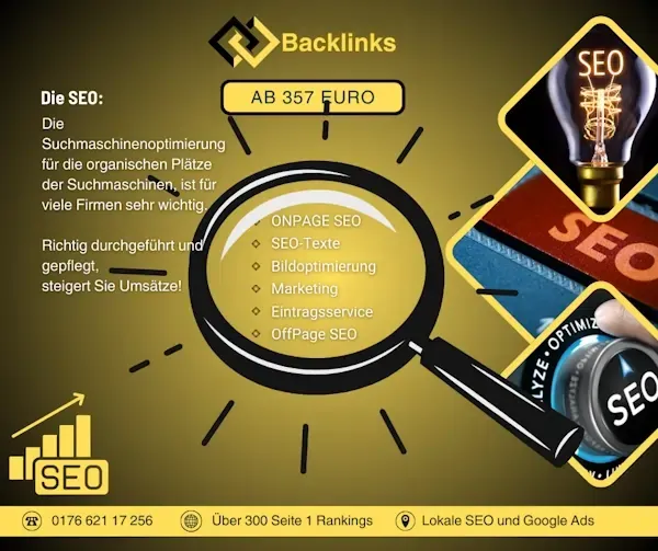 Die Generation von Backlinks. Eintragsservice.