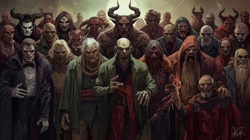 Eine Gruppe von Dämonenwesen.