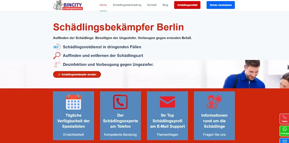 Bin City Schädlingsbekämpfer Berlin.