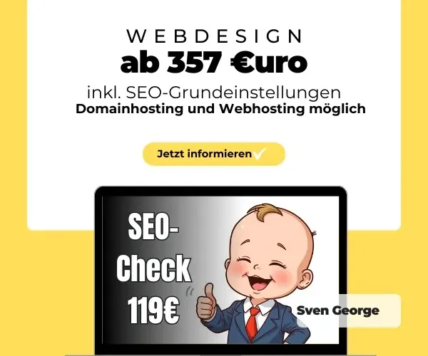 Preiswertes Webdesign mit SEO und Hosting.